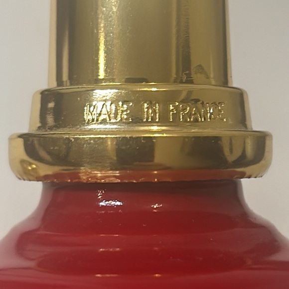 Lampe Berger Artoria Limoges France Red W/ Gold Flowers Fragrance Oil Lamp. - Picture 8 of 10